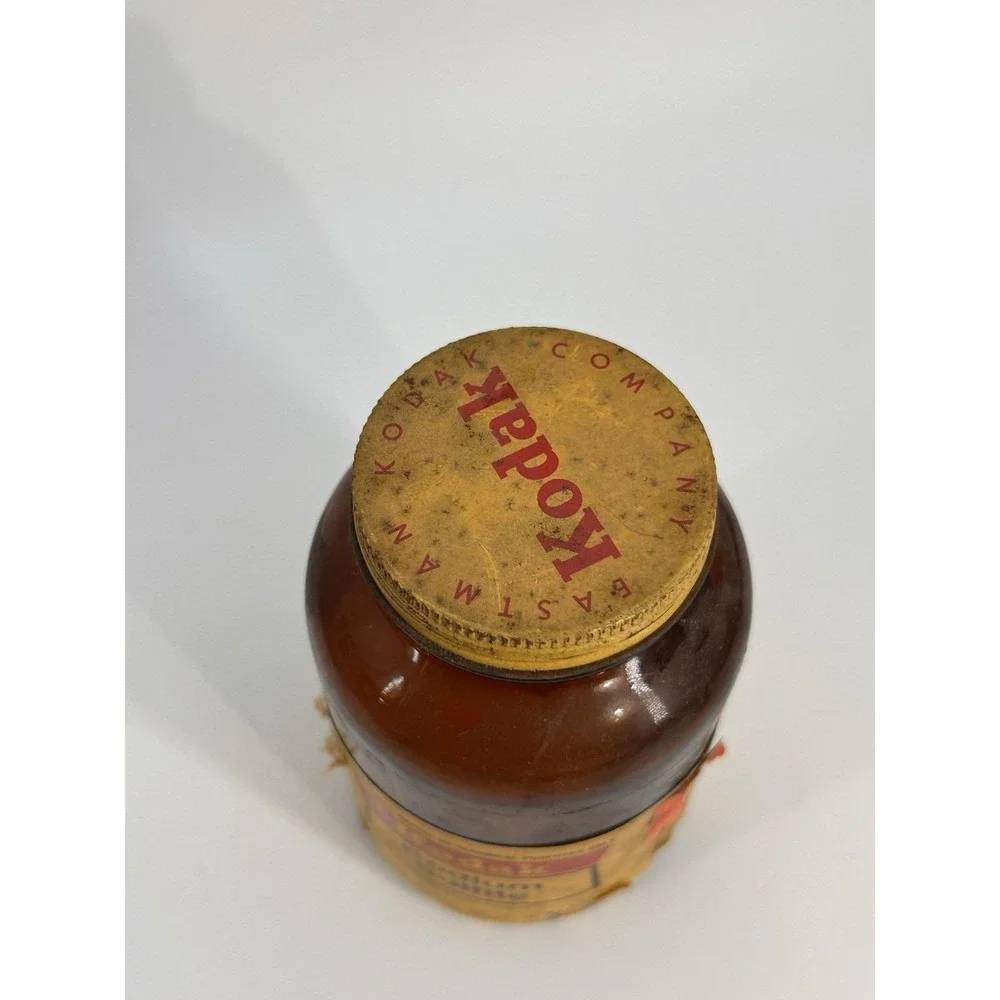 Vintage Kodak Sodium Sulfite (Desiccated) 1LB Amber Glass Bottle